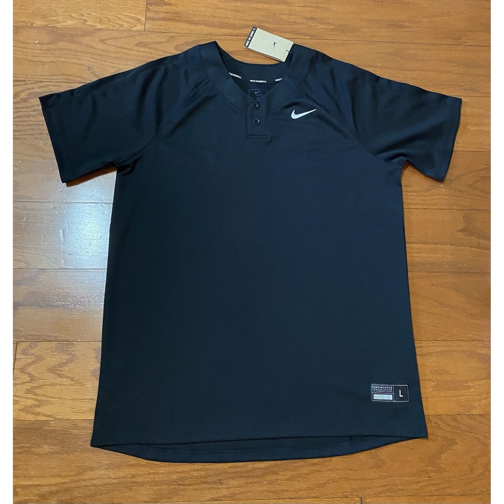 Nike Large Baseball Engineered Black Shirt Top Team DX9156-010 New! NWT $55